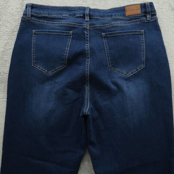 Flying Banana Jeans Women's Size 16S Blue High-Rise Wide-Leg Denim 30" Inseam - Picture 13 of 16